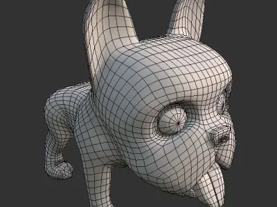 Dog Character Base Model Low-poly 3D model