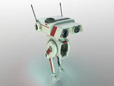 Droid DB-1 Low-poly 3D model