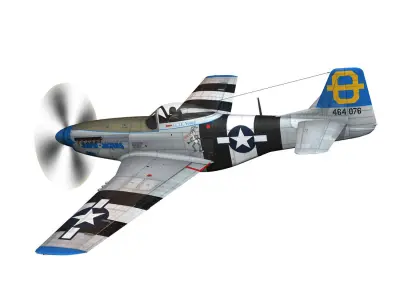 North American P-51D Mustang - Jumpin Jacques 3D model