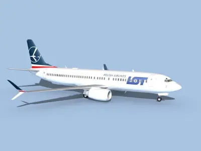 Boeing 737-800 Max Polish LOT 3D model
