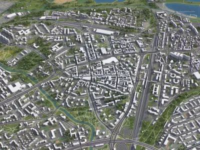 Sosnowiec Low-poly 3D model