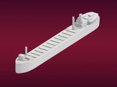 The Great Lakes Freighter 3D print model