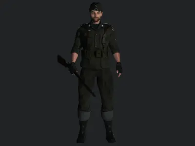 AAA 3D REALISTIC MALE CHARACTER - MILITARY ARMY OUTFIT Low-poly 3D model