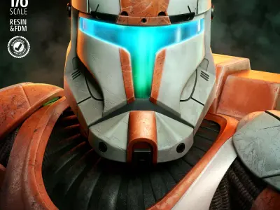STAR WARS Clone Commando Sculpture 3D print model