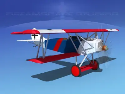 Fokker D-VII V04 Luftwaffe 3D model