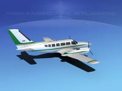 Cessna 404 Titan Courier V05 3D model