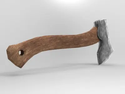 Axe game ready Low-poly 3D model