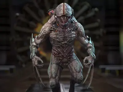 Biochemical Monster 2 Low-poly 3D model