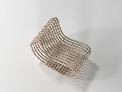 Parametric Simple Wood Chair Free 3D model