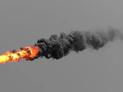 Spaceborne Small Meteor Tail VDB For Blender 3D model
