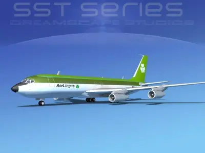Boeing 707-320 Aer Lingus SS 3D model