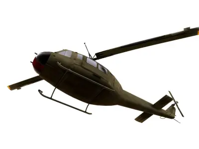 Lowpoly Bell UH-1 Iroquois Low-poly 3D model