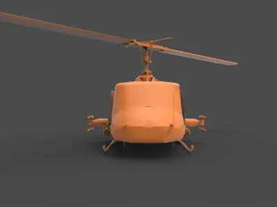 Bell UH-1 3D print model