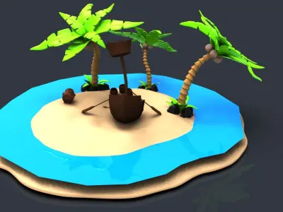 Tropical island Free 3D print model