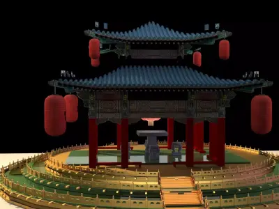 Chinese pavilion 3D model