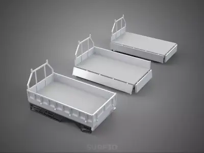 3 MODE DROP SIDE BED BODY GATE DOOR PICKUP TRUCK WIDE DECK CAR 3D model
