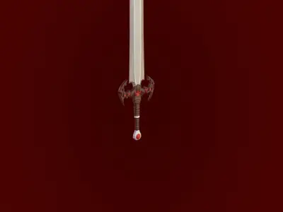 vampire sword blood low-poly ready for the game PBR Low-poly 3D model