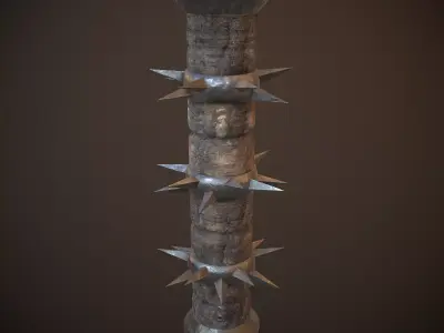 Medieval Spinning Trap Low-poly 3D model