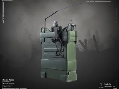 Military Radio - VOL 02 - Game Ready 3D model