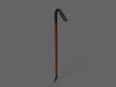 PBR Crowbar V3RedBlack Low-poly 3D model