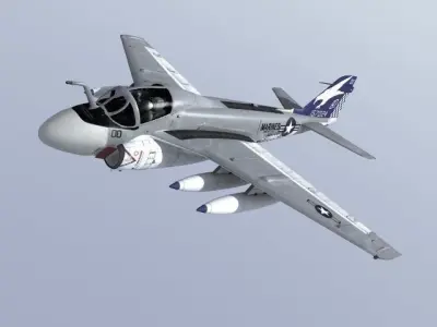 A-6 Intruder us navy fighter jet 3D model