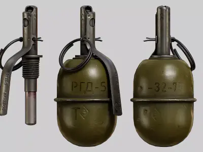 Grenade RGD-5  Low-poly 3D model