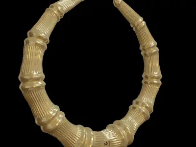 Bamboo Earring Jewelry made in Blender Free 3D model