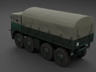 Saurer M8 8x8  Low-poly 3D model