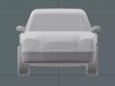 Stylized sedan car Cartoon Car 3D model