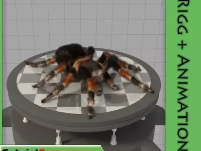 Tarantula spider Low-poly 3D model