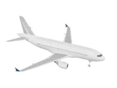 LowPoly White Plane Simple Cheap 3D Model for Background Use Low-poly 3D model