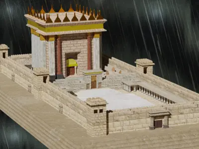 Jerusalem Temple 3rd - Esplanade - Sacred Objects Free 3D model