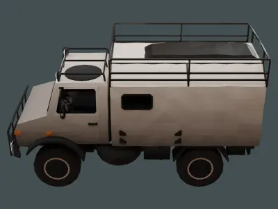 Mercedes Benz Unimog 4x4 Low-poly 3D model