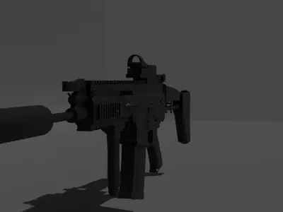 FN SCAR-H Low-poly 3D model