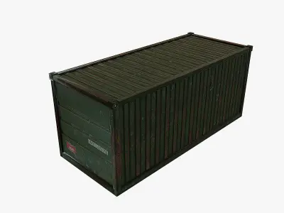 Container 2 shipping Low-poly 3D model