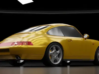 1993 Porsche 911 Carrera 993 Free low-poly 3D model