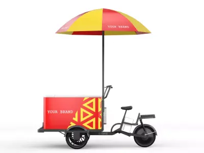 Coffee Cart E-Bike Low-poly 3D model