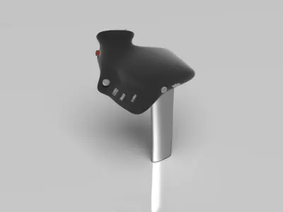 Throttle grip for fighter jet 3D model