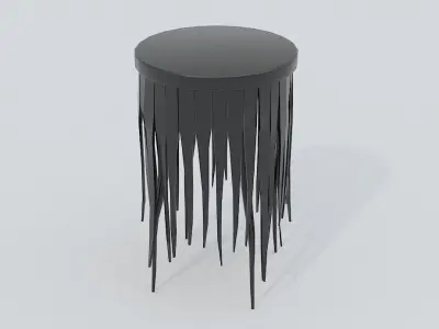 Black Table Low-poly 3D model