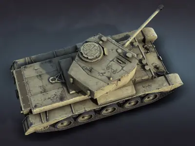 Comet I A34 Cruiser Tank Low-poly 3D model