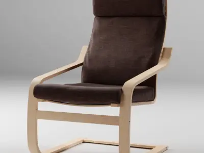 Poang Armchair high-poly Free 3D model