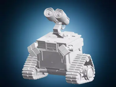 Wall-e Robot Detailed Character Statue 3D print model