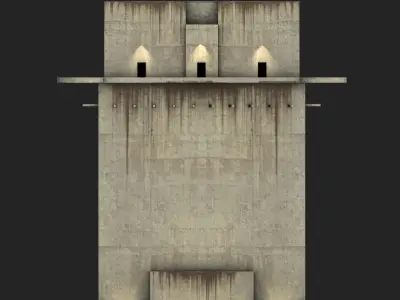 L Tower Augarten Low-poly 3D model