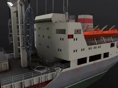 Dubna-tanker Low-poly 3D model