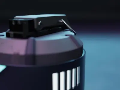 Sci-Fi Grenade 001 Low-poly 3D model