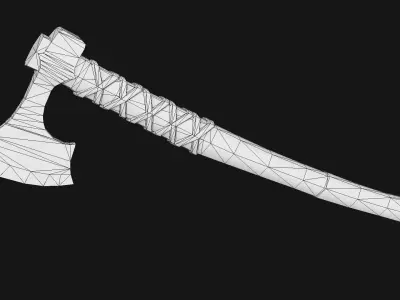 Baltic Viking Battle Axes Low-poly 3D model