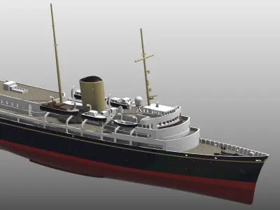 Queen Elizabeth II Royal Yacht HMY BRITANNIA 3D print model