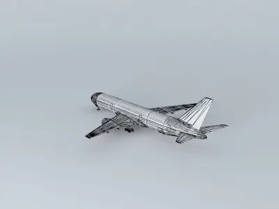 Template - Boeing 767-300 Free 3D model