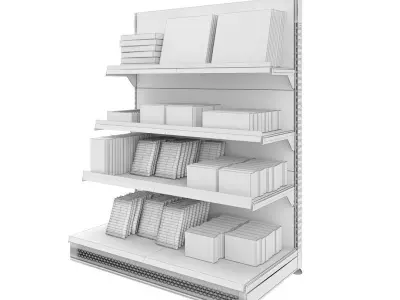 Commercial rack with chocolates 3D model