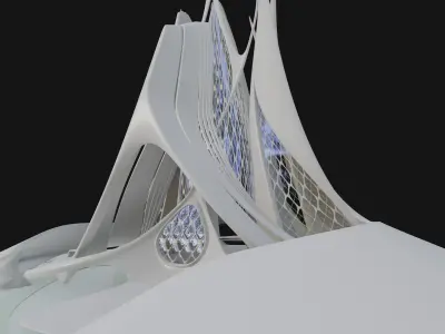 Future building Futuristic Expo Center building Sci Fi DUBAI 3D model